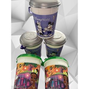 Disney WDW Popcorn 5 Buckets -  100 Years of Wonder & Park Characters Refillable